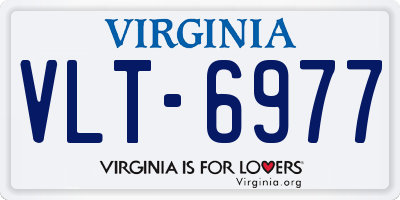 VA license plate VLT6977