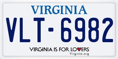 VA license plate VLT6982