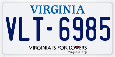 VA license plate VLT6985