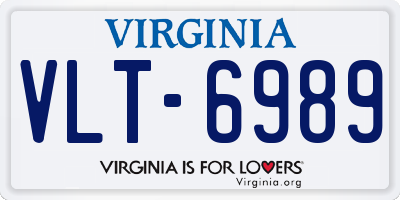 VA license plate VLT6989