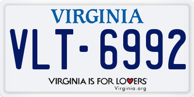 VA license plate VLT6992