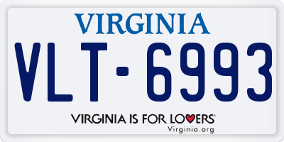 VA license plate VLT6993