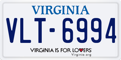 VA license plate VLT6994