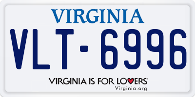VA license plate VLT6996
