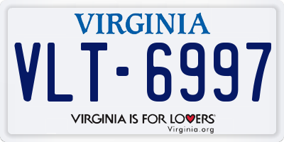 VA license plate VLT6997