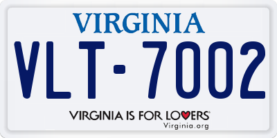 VA license plate VLT7002