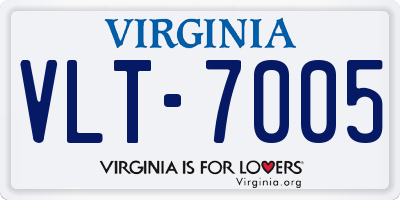 VA license plate VLT7005