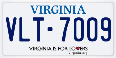 VA license plate VLT7009