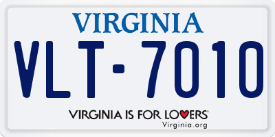VA license plate VLT7010