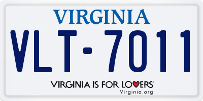 VA license plate VLT7011