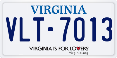 VA license plate VLT7013