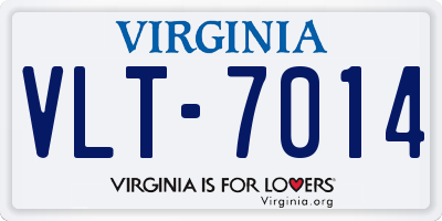VA license plate VLT7014