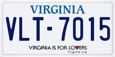 VA license plate VLT7015