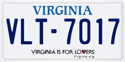 VA license plate VLT7017