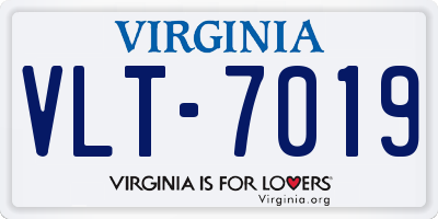 VA license plate VLT7019