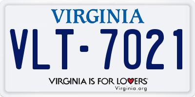 VA license plate VLT7021