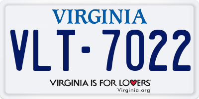 VA license plate VLT7022