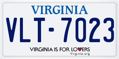 VA license plate VLT7023