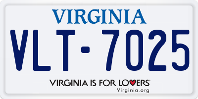 VA license plate VLT7025