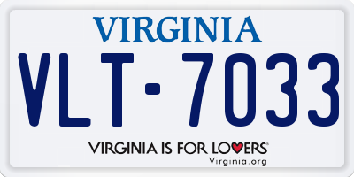 VA license plate VLT7033