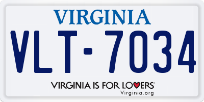 VA license plate VLT7034
