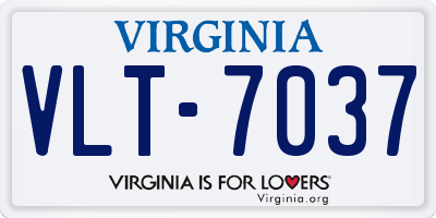 VA license plate VLT7037