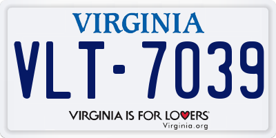 VA license plate VLT7039