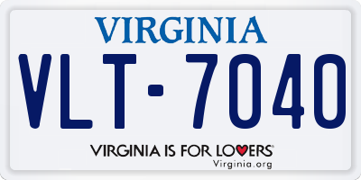 VA license plate VLT7040