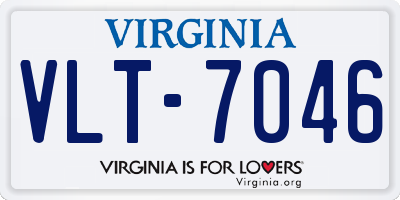 VA license plate VLT7046