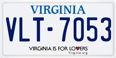 VA license plate VLT7053