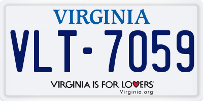 VA license plate VLT7059