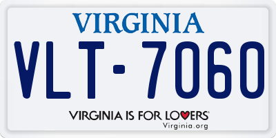 VA license plate VLT7060