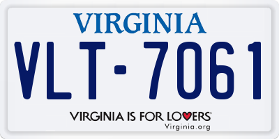 VA license plate VLT7061