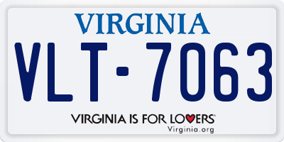 VA license plate VLT7063