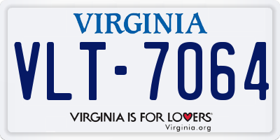 VA license plate VLT7064