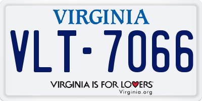 VA license plate VLT7066