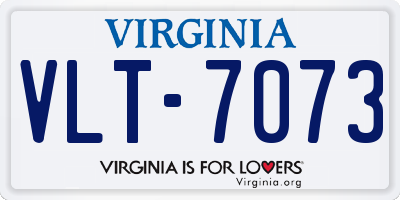 VA license plate VLT7073