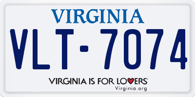 VA license plate VLT7074