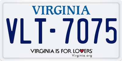 VA license plate VLT7075