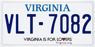 VA license plate VLT7082