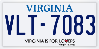 VA license plate VLT7083