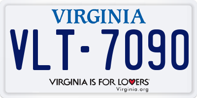 VA license plate VLT7090