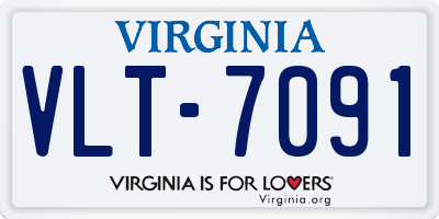 VA license plate VLT7091