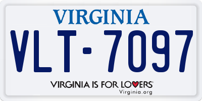 VA license plate VLT7097