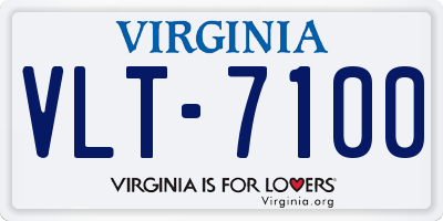 VA license plate VLT7100