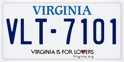 VA license plate VLT7101