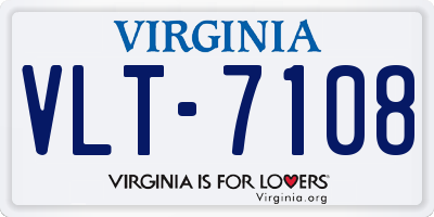 VA license plate VLT7108