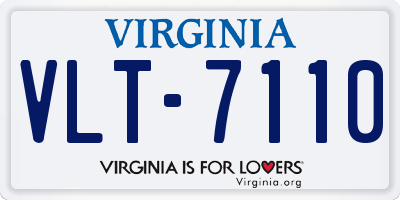 VA license plate VLT7110