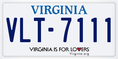 VA license plate VLT7111