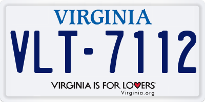 VA license plate VLT7112